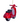 Red Scooter Glass Ornament