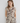 Yerse Brown Flower Printed Dress