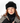 Dents Black Faux Suede Hat with Faux Fur Brim