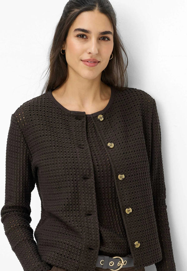 Brax Brenda Chocolate Cardigan