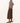 Brax Chocolate Melli Wide Leg Linen Trousers