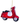 Red Scooter Glass Ornament