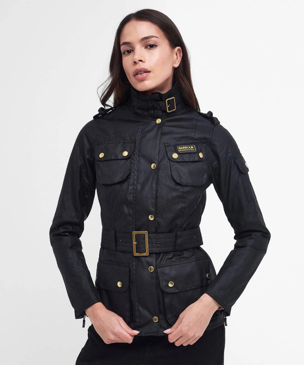 Barbour International Black Waxed Jacket