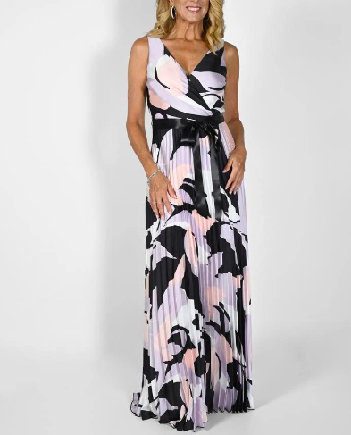 Frank Lyman Long Dress Pink & Black – Oliver Campbell Trading